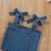 Girls' Set Summer Children's Fashionable Denim Vest and Trousers