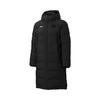 Li Ning Comfortable Simple Hooded Zipper Long Down Jacket Unisex Outerwear Black AYMV137-1