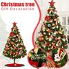 Складная рождественская елка с несколькими украшениями для детей, для внутреннего и наружного украшения для рождественской вечеринки, сада, дома, легко собирается