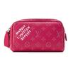 Косметичка Double Zipper с широким открытием Monogram Heritage из покрытого канваса Сумка для туалетных принадлежностей Мини Мужская косметичка Розовый M26870