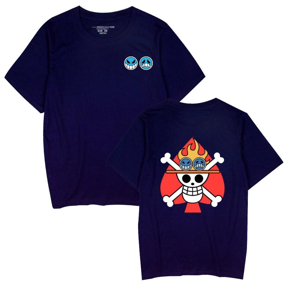 Футболка ONE PIECE Мультяшная с коротким рукавом Повседневная футболка Смешные футболки Винтажная одежда