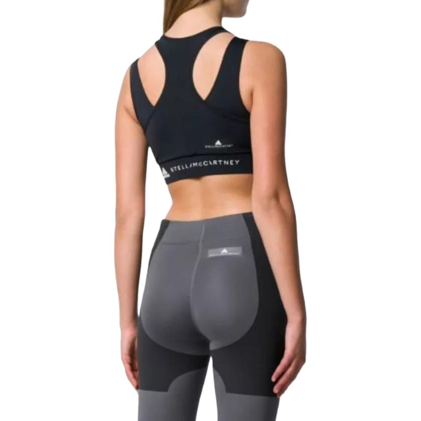 Adidas Коллаборация Stella McCartney Однотонный Дышащий Удобный Спортивный Бюстгальтер с Круглым Вырезом Женское Белье Черный DW9550