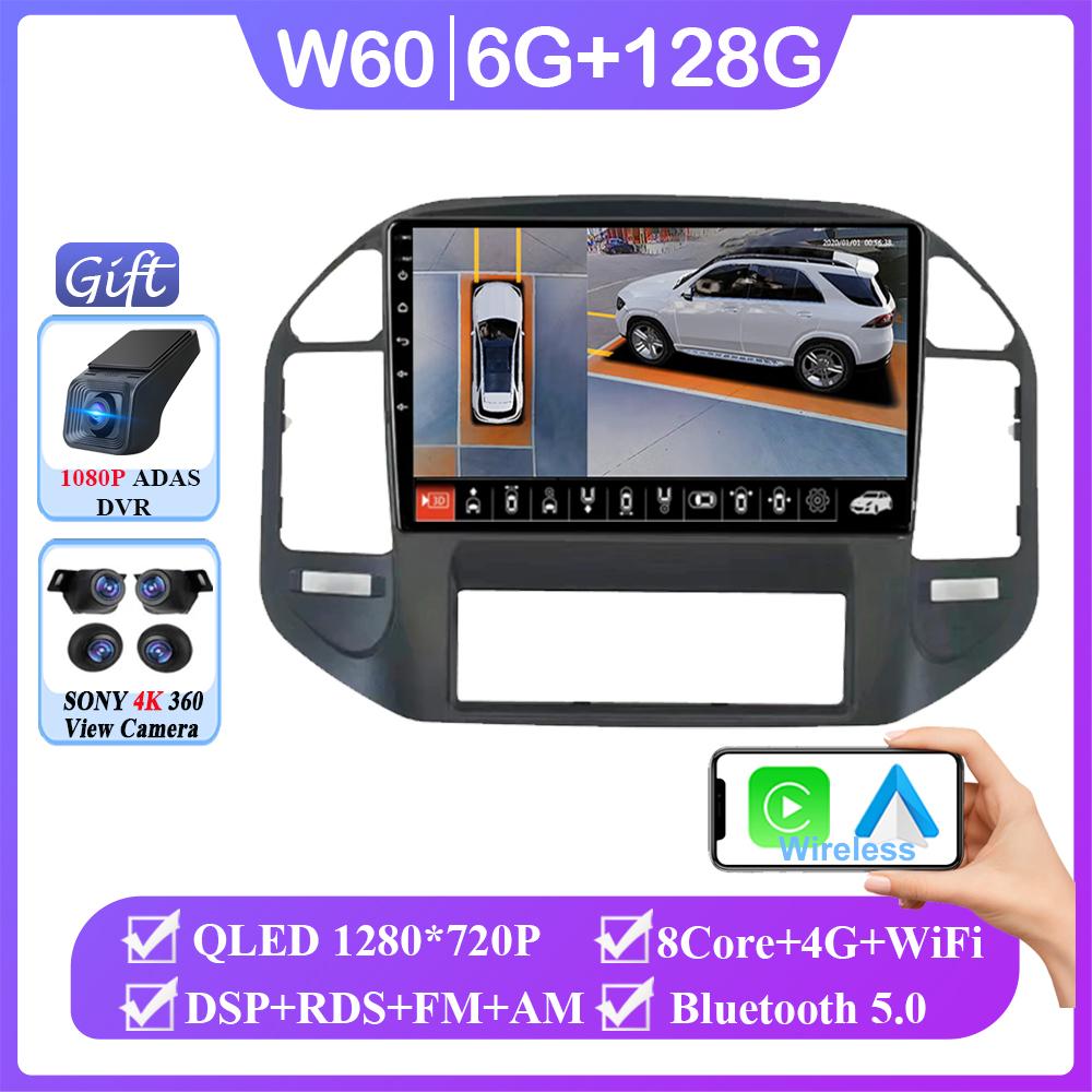 Wireless Android Head Unit For Mitsubishi Pajero 3 V70 V60 1999-2006 Car Auto Radio Carplay Multimedia GPS Navigation No 2din 4G