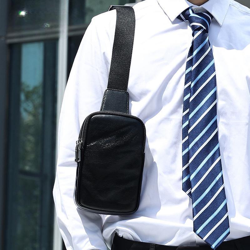 Сумка через плечо нагрудная мужская из кожи растительного дубления с ручным принтом повседневная сумка через плечо из натуральной кожи винтажная мужская нагрудная сумка мужская сумка