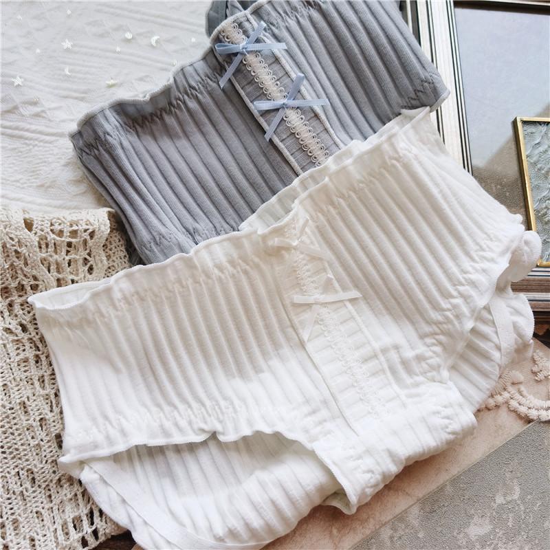 Cute and Comfortable Bow Cotton Wrap Hip Low-rise Panties for Women