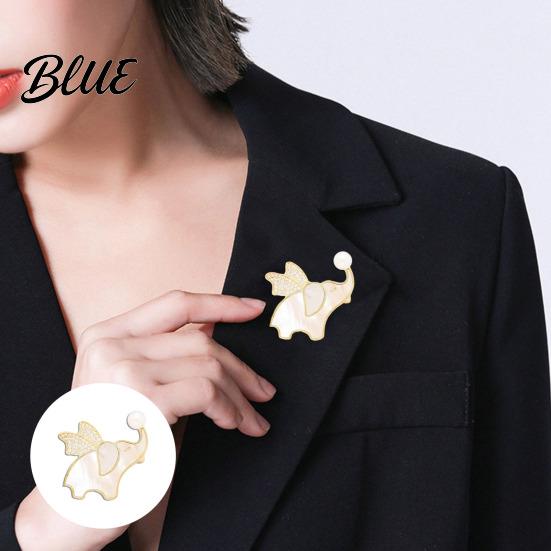 Zinc Alloy Brooch Women Flying Elephant Design Lapel Pin