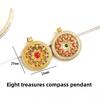 Vietnam Sand Gold Rotating Gourd Lucky Lotus DIY Keychain & Sweater Necklace, Long Lasting Color