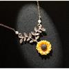 New Pearl Sunflower Necklace Fashionable Sunflower Pendant For Ladies Retro Fashion Tassel Sweater Necklace Jewelry