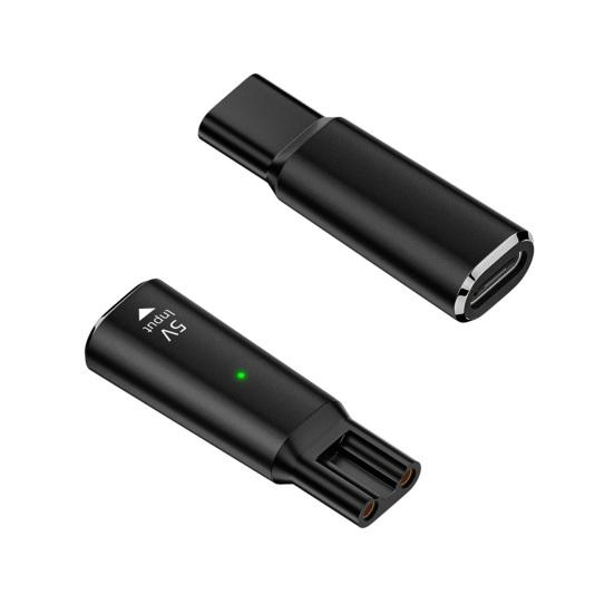 Адаптер питания бритвы Type-C для Philips 4,3 В/5 В/8 В/15 В, разъем зарядного преобразователя электробритвы из алюминиевого сплава со светодиодным индикатором