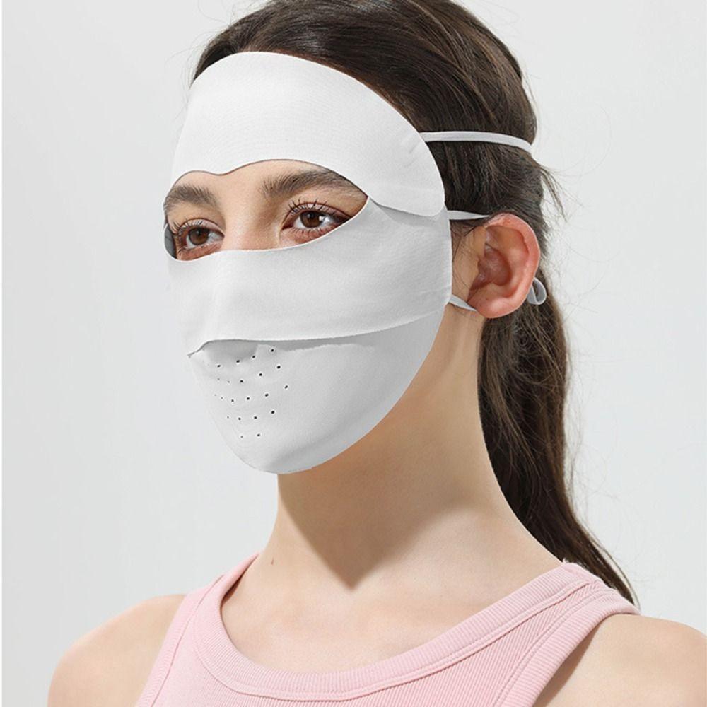 Breathable Sunscreen Mask Thin Face Gini Mask Adjustable Face Cover  Riding