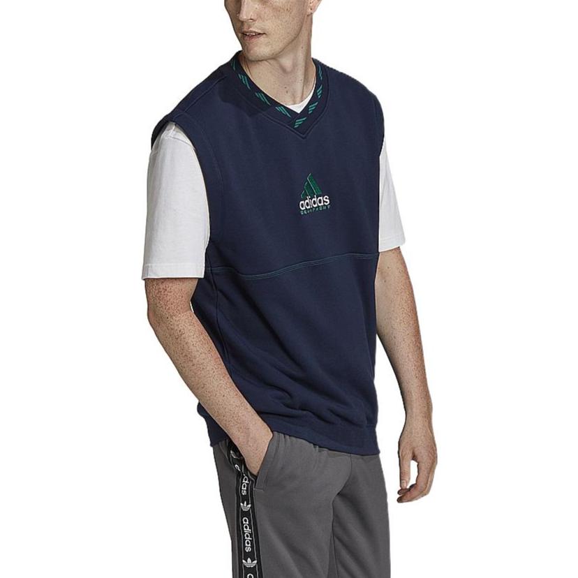 Adidas Vests Men's Blue V neck Moderate Other HG8092