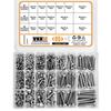 620pcs, 176pcs, and 80pcs of 304 Stainless Steel Outer Hexagon Bolts, Nuts, and Washer Sets.