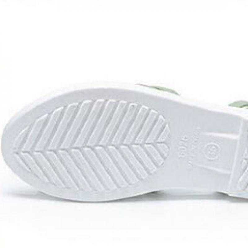 New Arrivals Open Run Women Pastel Handmade Cross Jelly Sandals Summer Flat Shoe