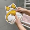 Strong Water Absorption Cat Egg Hand Towel Coral Fleece Absorbent Towels  Kitchen Bathroom Use
