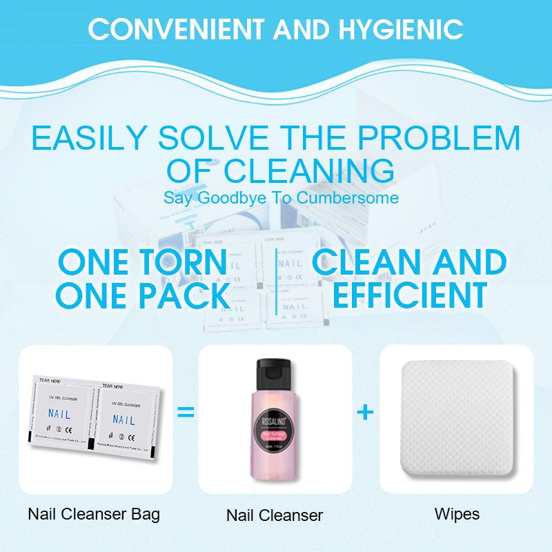 Обычно используемые в маникюрных салонах чистящие пакеты, ручки для ногтей, очистители геля, клей для фототерапии, клей для Барби, клей для лака для ногтей, чистящая вода