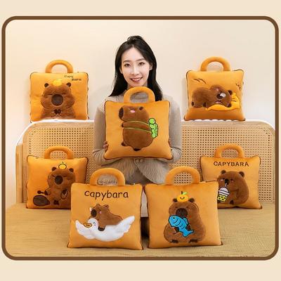 Портативный кондиционирующий плед 2-в-1, подушка для спинки дивана, креативная плюшевая подушка