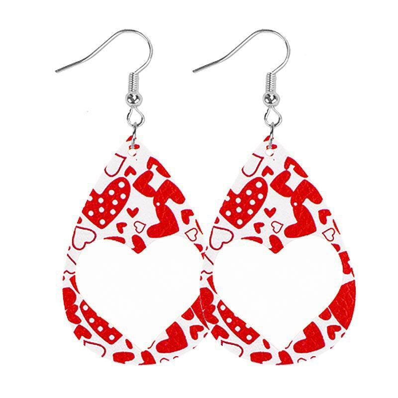 Cross-border wholesale Valentine's Day earrings, water drop-shaped love red lips, cute pattern Cupid's arrow, acrylic earrings.