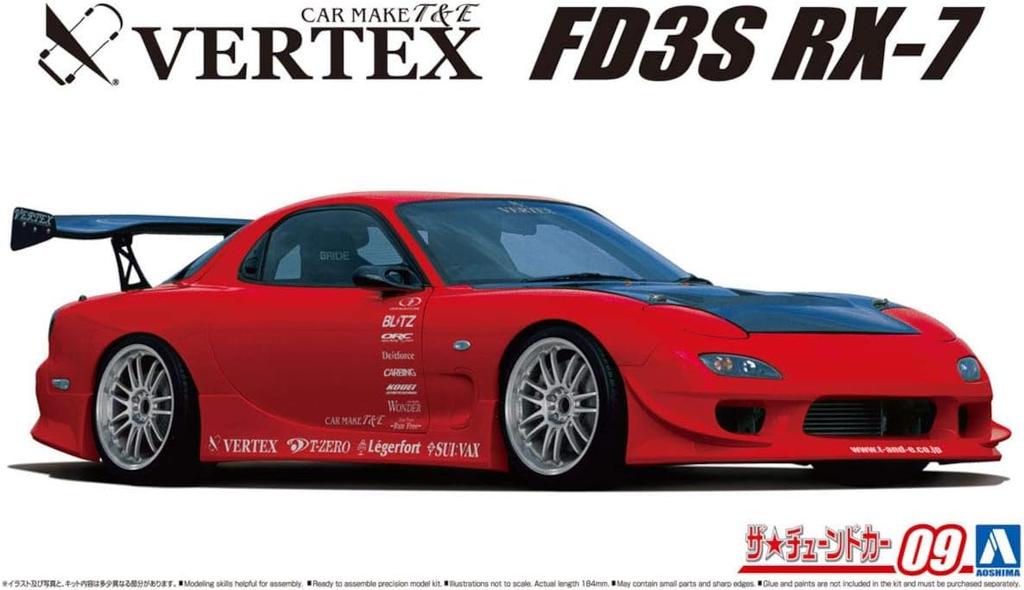 Aoshima Bunka Kyozai Серия Тюнингованных Автомобилей Масштаб VERTEX FD3S Пластиковая Модель (АОСИМА) 1/24 RX-7 '99 (Mazda)