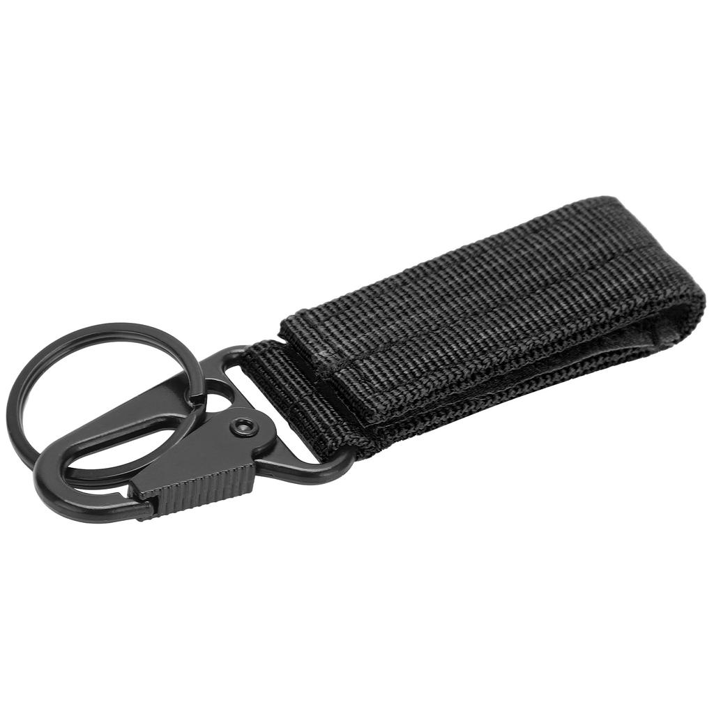Outdoor Belt Hanging Keychain Carabiner Hook and Loop Strap Keyring Clip Buckle Hanger