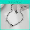 Black Forest Pendant Chain With Cubic Link Titanium Steel For Unisex Jewelry