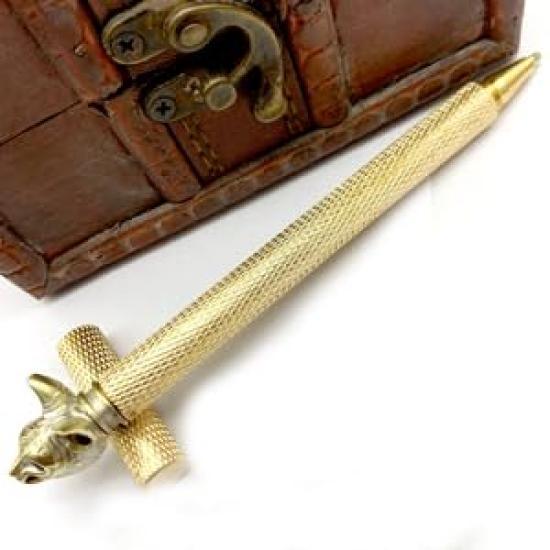 1 Латунная шариковая ручка с золотом Традиционная нейтральная шариковая канцелярия Идеально подходит для свадьбы и дизайна головы черного кота Включает специальный подарочный пакет