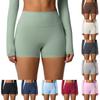 Женские модные однотонные обтягивающие шорты для йоги с высокой талией, для бега и фитнеса, из трех частей