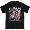 Ретро футболка Shakira для путешествий Мужская и женская Летняя хлопковая одежда Повседневная мода Круглый вырез Короткий рукав Футболка Уличная одежда Унисекс