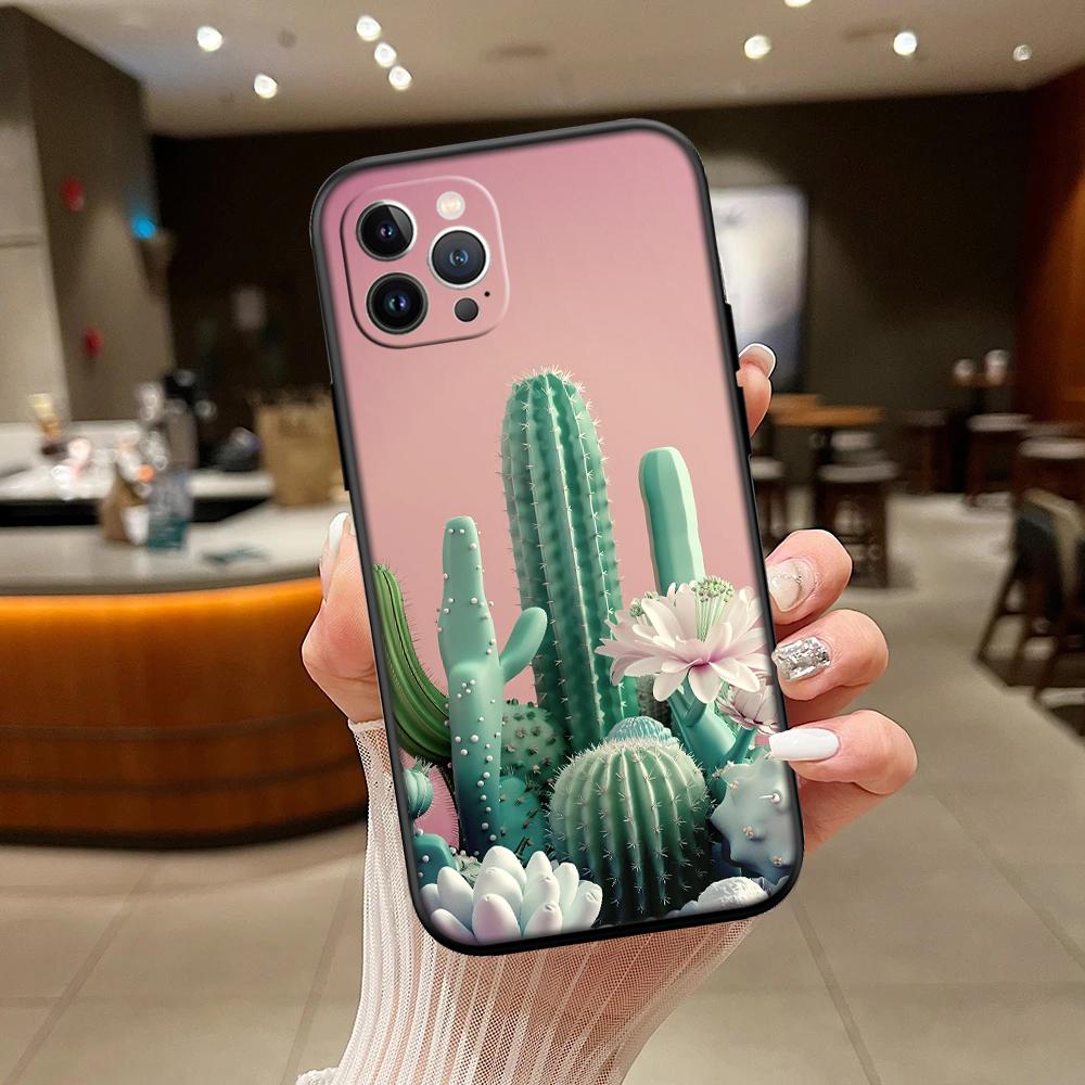 RA33 Watercolour Cacti Succulent New High-End Shell Phone Case for iPhone 16 15 14 13 12 Pro Max Plus Mini
