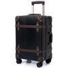 Retro Carry Case with Mute Spinner Cute Stylish Trunk Lightweight Trolley Suitcase Suitable for and Travel Black [NZBZ] Wheels, Suitcase, Carry-on