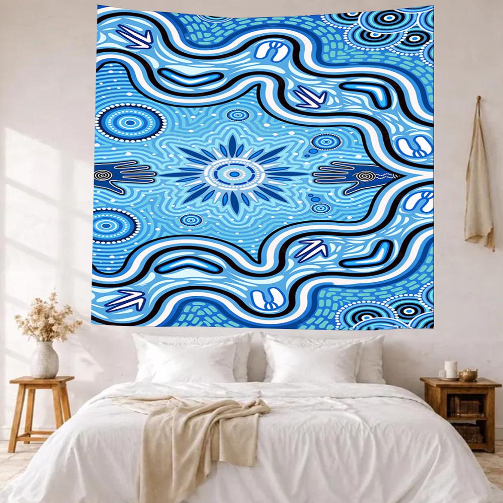 Australian Aboriginal Style Wall Decor Tapestry Art For Pet Memorial Birthdaywedding Party Backdrop Family Gift