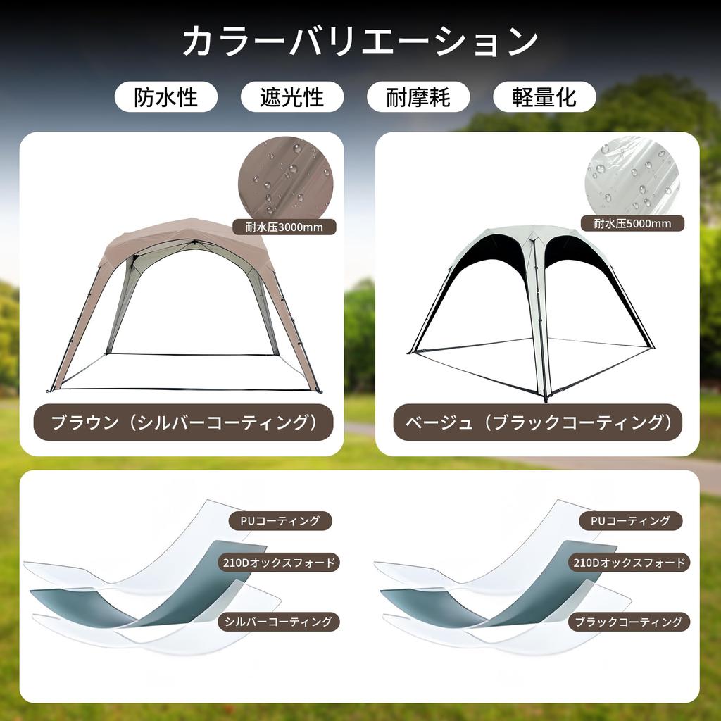 Tenplay Tarp Easy to 3 x 3 x Easy to Set Black High Light Sun UV Sports Club Large Tarp For BBQ Wed and Pegs Storage Bag With Палатка, One-Touch