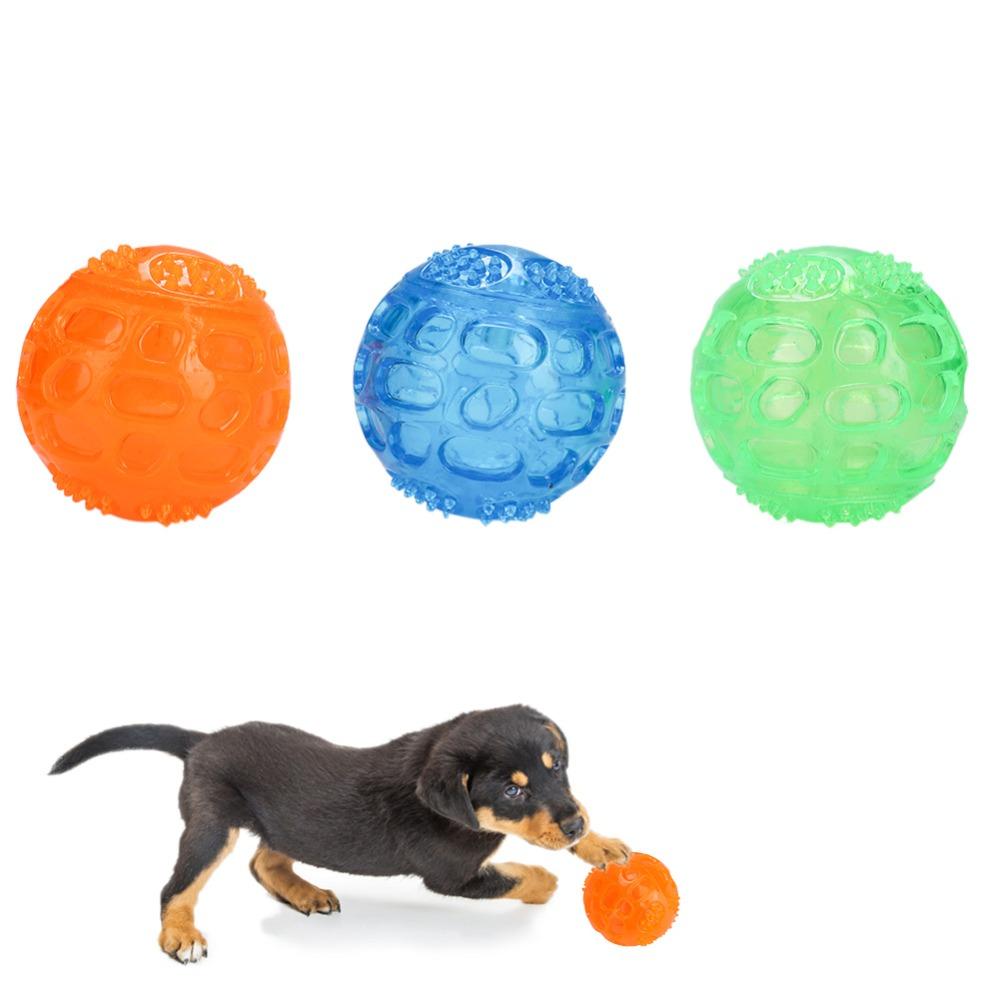 3Pcs Bite Tough Dog Chew Ball TPR Hollow Pet Teething Toy Pet Interactive Ball Pet Interaction