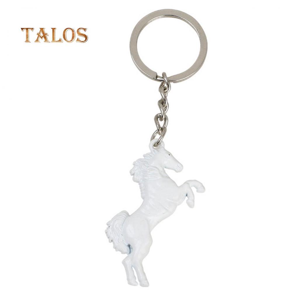 Cool Horse Key Chain Ring Solid Color Keychain Purse Bag Decor Pendant Hanging Accessories