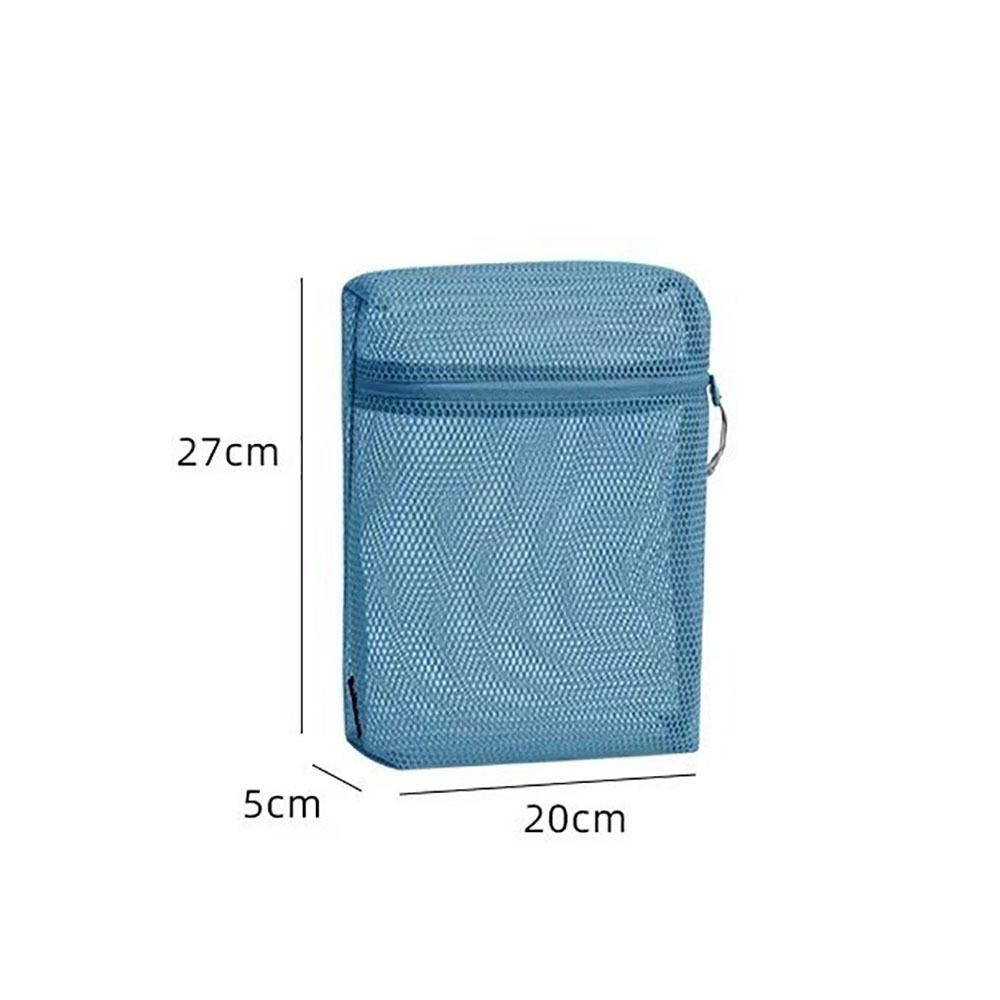 Casual Nylon Storage Pouch With Zipper Mesh Cosmetic Bag Hand-held Multipurpose Mesh Pouch Women