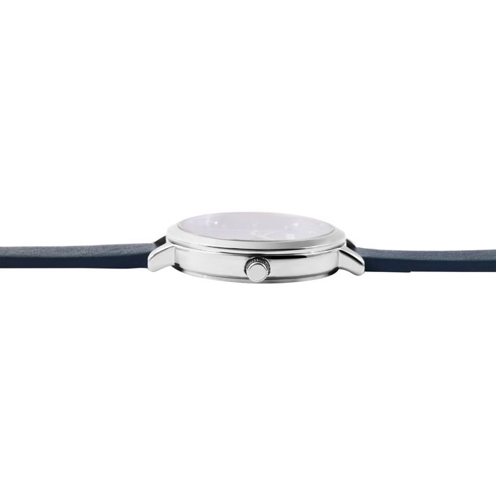 Montre femme - RAPTOR - Smooth - Boîtier 34 mm - Bracelet cuir bleu - Étanchéité 3 ATM