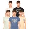 Duck and Cover Mens Haltecks Assorted Designs T-Shirt (Pack of 5)