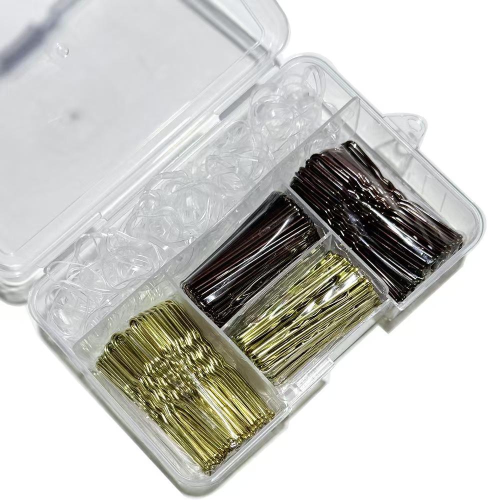 300Pcs U-Shaped Metal Hair Clips Curly Wavy Boxed Hair Styling Accessories Daily Life