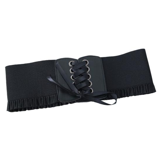 Корсетный пояс для женщин, завязывающийся на шнуровке, широкий эластичный пояс Waspie для платьев, аксессуар для костюма пирата на Хэллоуин