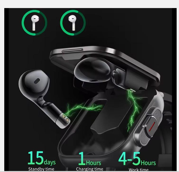 D8 Bluetooth Headset CALL 2-in-1 Smart Watch Sport Fashion Earphone Phone Watch Earbuds Stereoscopic Calling Headphones