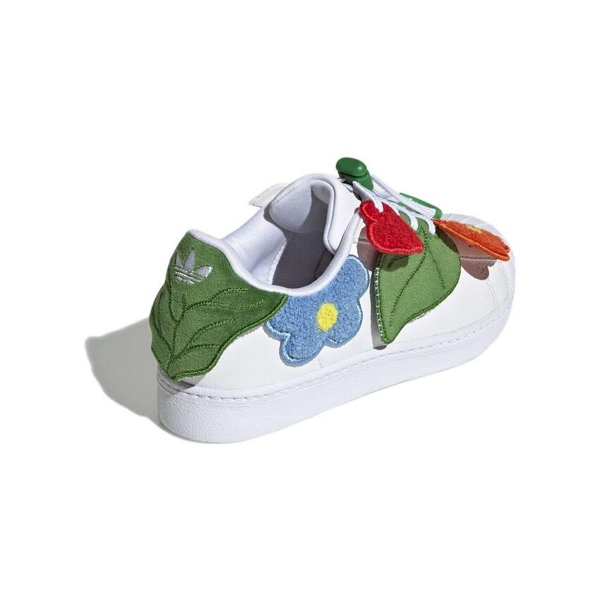 adidas Originals Melting Sadness X Superstar 360 Классические Повседневные Низкие Детские Кеды для Скейтбординга Детские Кроссовки Белый Зеленый Синий HR1633