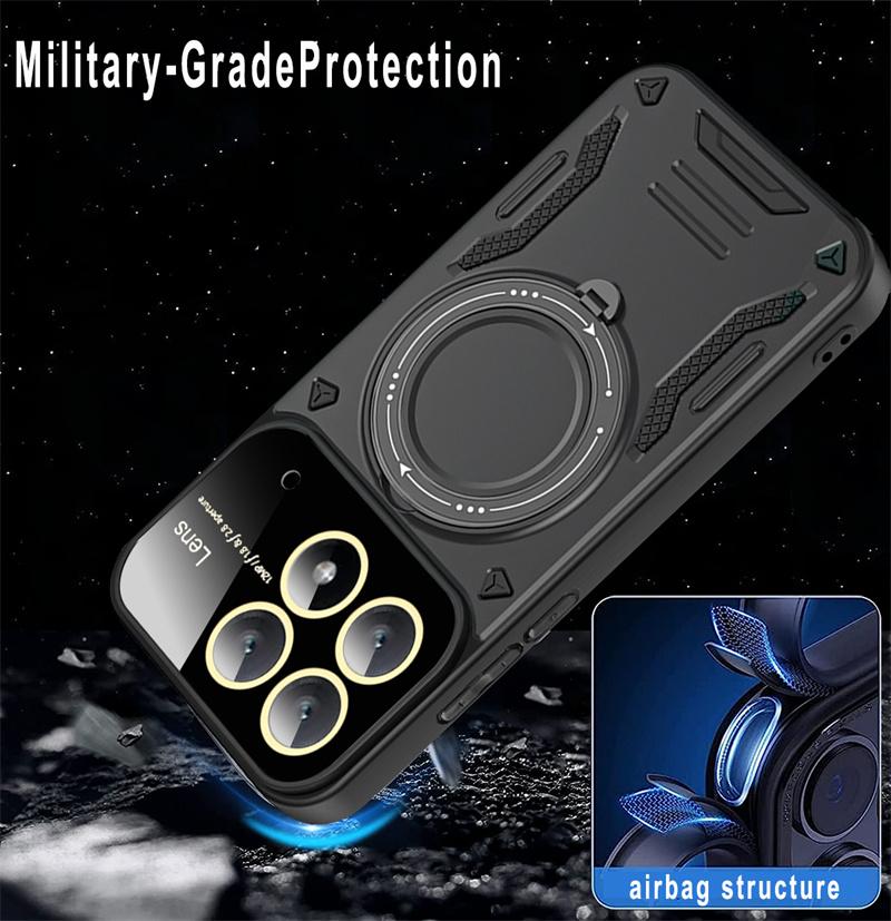 Для Poco X6 Pro 5G чехол магнитное кольцо бронированные чехлы для телефонов Poko Little X6 X 6 Pro X6pro Pocox6pro защита камеры задняя крышка
