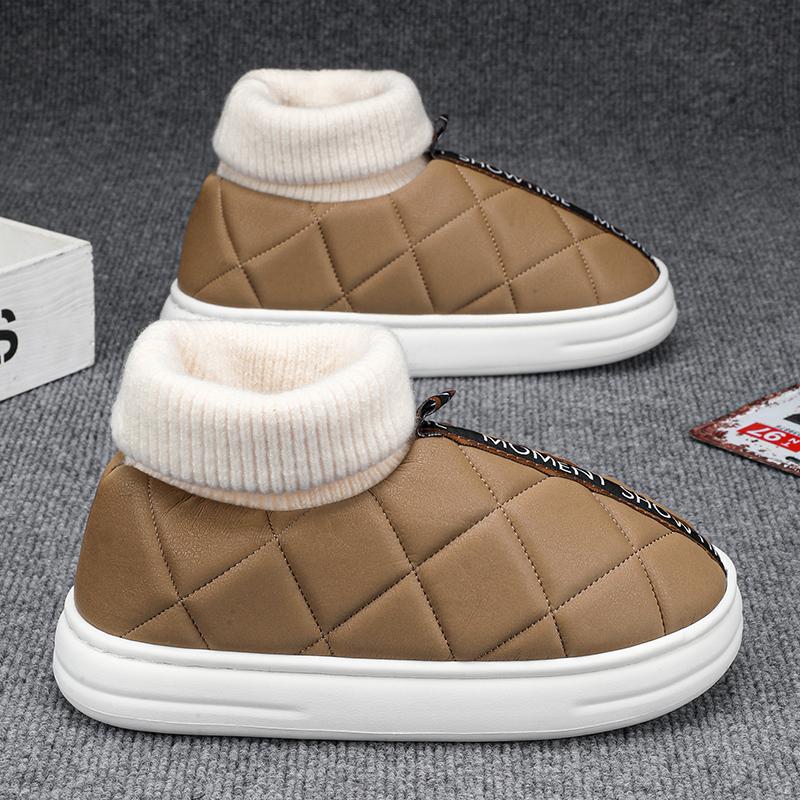 Модная зимняя домашняя обувь Повседневная Сохраняющая тепло Толстая подошва Уличная обувь Эластичная Мягкая Удобная Новая Универсальная Нескользящая Износостойкая