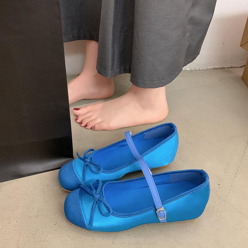 New Style Women's Shoes Sweet Style Luxury Brand Design Women's Ballet Shoes Fashion Bow Decoration Casual Party Flat Shoes