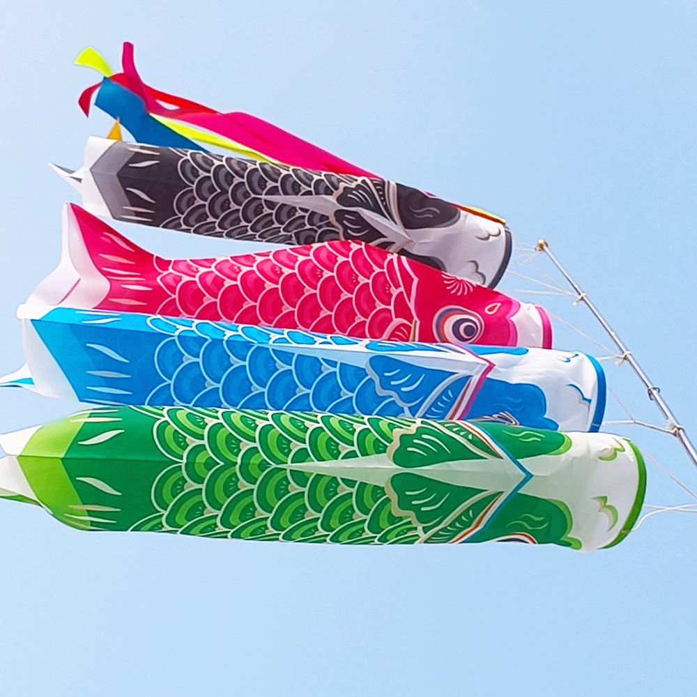 Красочный карп, флаг-ветроуказатель, японская пластиковая летающая игрушка, новый коинобори, воздушный змей, подвесной декор для двора