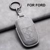 Кожаный чехол для автомобильного ключа для Ford Fusion Mustang Explorer F150 F250 F350 Ranger Mondeo держатель для дистанционного ключа аксессуары для брелока