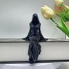 Female Grim Reaper Resin Statue Gothic Sitting Sculpture With Scythe Dark Aesthetic Decor For Home Office And Bookshelf
