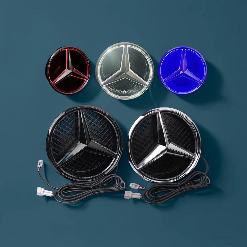 White Blue Red Light Car Front Grilled Star Emblem LED Illuminated Logo Mercedes Benz AMGW213 E-Class 2016-2019