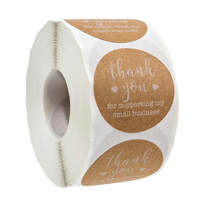 100-500 шт наклейки «Спасибо» для скрапбукинга, крафт-наклейки ручной работы для свадебных подарочных карт, канцелярские принадлежности, наклейки для этикеток