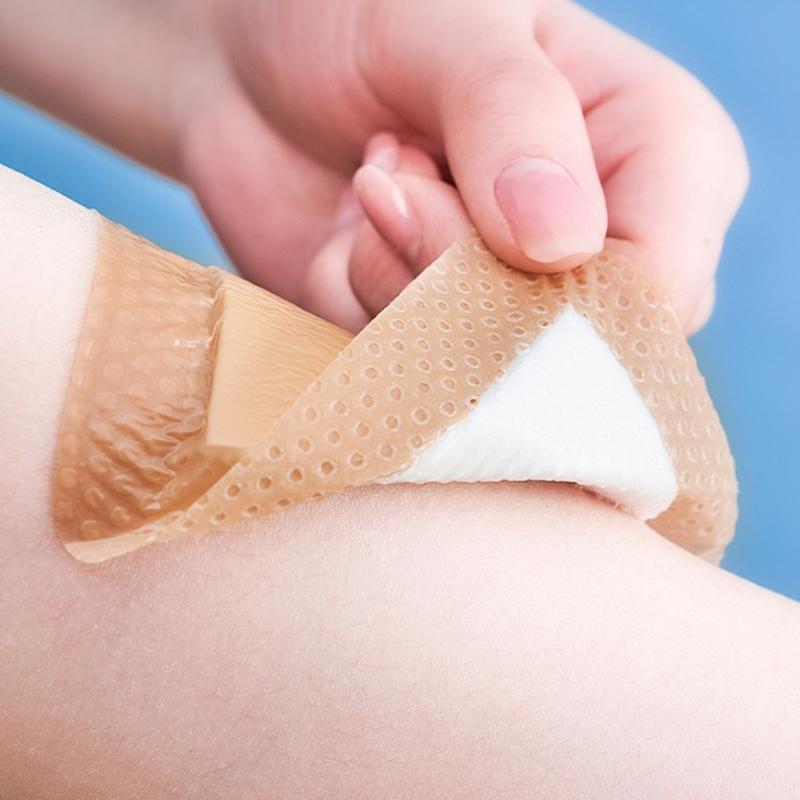 5 Sizes Foam Dressing With Border Pressure Ulcer Patch Adhesive Sterilized Waterproof Wound Dressing Bandage Bedridden Patients