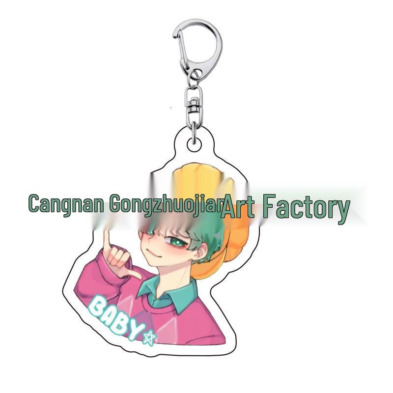 K-pop Брелок для ключей с женской группой «Охотники на демонов»: Милый акриловый брелок для школьной сумки Lumi, Zoe, Mira & Qin Yu